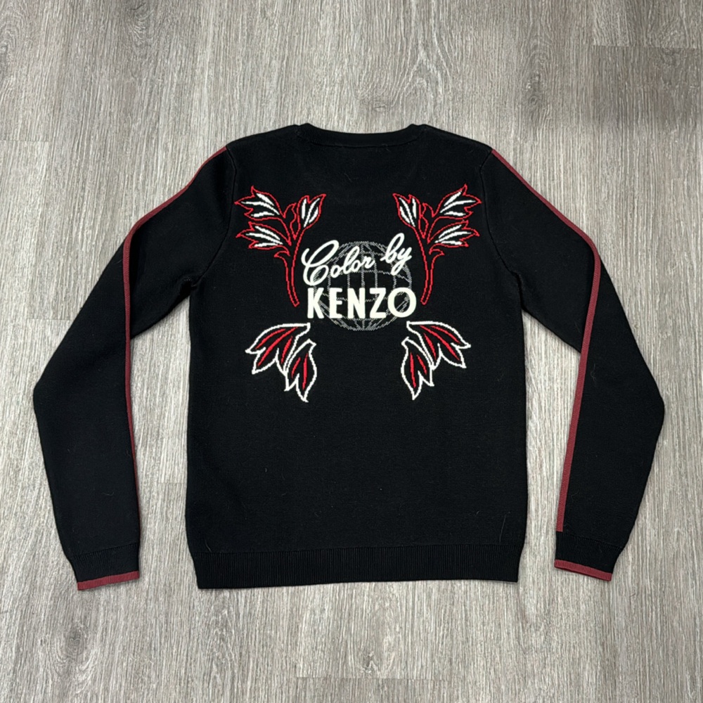 KENZO Dragon Wool Blend Jacquard Sweater Size Small - Picture 11 of 11